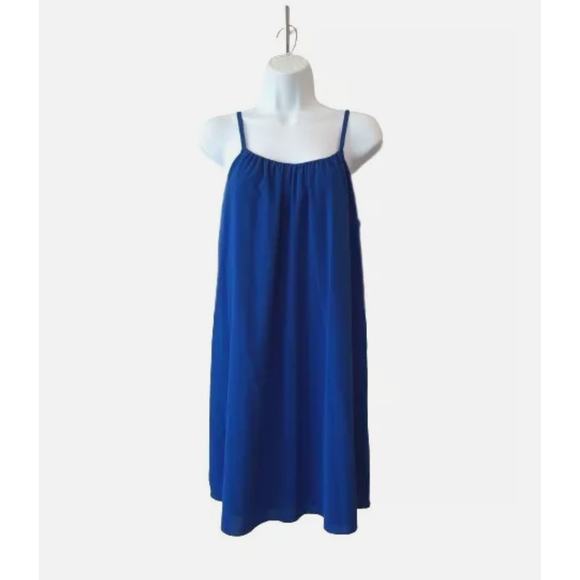 Alice + Olivia Cobalt Blue Sleeveless Mini Dress Short Slip Dress Lined Size XS - Picture 1 of 11